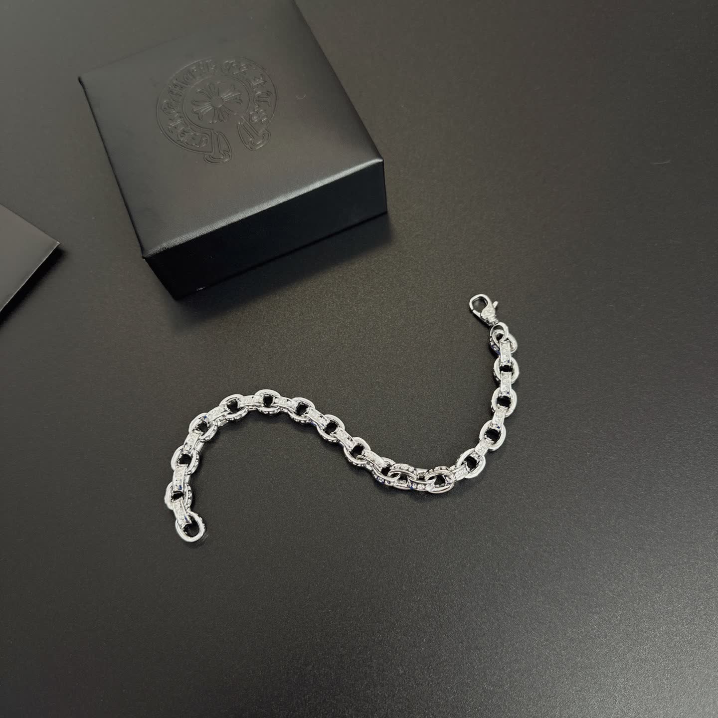 Chrome Hearts Chromatic Heart Silver Bracelet